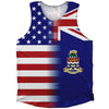 American Flag And Cayman Islands Flag Combination Athletic Tank Top by Tribe Lacrosse