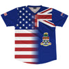 American Flag And Cayman Islands Flag Combination Soccer Jersey Made In USA by Tribe Lacrosse