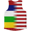 American Flag And Central African Republic Flag Combination Athletic Tank Top