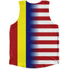 American Flag And Chad Flag Combination Athletic Tank Top