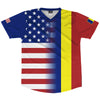 American Flag And Chad Flag Combination Soccer Jersey Made In USA by Tribe Lacrosse