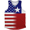 American Flag And Chile Flag Combination Athletic Tank Top by Tribe Lacrosse