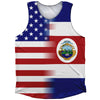 American Flag And Costa Rica Flag Combination Athletic Tank Top by Tribe Lacrosse
