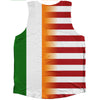 American Flag And Cote d'Ivoire Flag Combination Athletic Tank Top