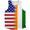 American Flag And Cote d'Ivoire Flag Combination Athletic Tank Top by Tribe Lacrosse
