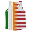 American Flag And Cote d'Ivoire Flag Combination Running Racerback Singlet Track Tank Top