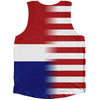 American Flag And Croatia Flag Combination Athletic Tank Top