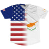 American Flag And Cyprus Flag Combination Soccer Jersey Made In USA by Tribe Lacrosse