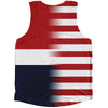 American Flag And Dominican Republic Flag Combination Athletic Tank Top