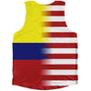 American Flag And Ecuador Flag Combination Athletic Tank Top