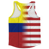 American Flag And Ecuador Flag Combination Running Racerback Singlet Track Tank Top