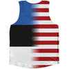 American Flag And Estonia Flag Combination Athletic Tank Top