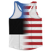 American Flag And Estonia Flag Combination Running Racerback Singlet Track Tank Top
