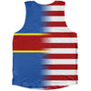 American Flag And Eswatini Flag Combination Athletic Tank Top