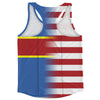 American Flag And Eswatini Flag Combination Running Racerback Singlet Track Tank Top