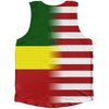 American Flag And Ethiopia Flag Combination Athletic Tank Top