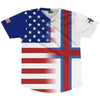 American Flag And Faroe Islands Flag Combination Soccer Jersey Made In USA by Tribe Lacrosse