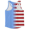 American Flag And Fiji Flag Combination Running Racerback Singlet Track Tank Top