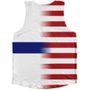 American Flag And Finland Flag Combination Athletic Tank Top