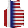 American Flag And France Flag Combination Athletic Tank Top
