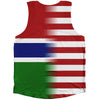 American Flag And Gambia Flag Combination Athletic Tank Top
