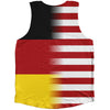 American Flag And Germany Flag Combination Athletic Tank Top