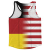 American Flag And Germany Flag Combination Running Racerback Singlet Track Tank Top