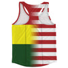 American Flag And Ghana Flag Combination Running Racerback Singlet Track Tank Top