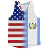 American Flag And Guatemala Flag Combination Running Racerback Singlet Track Tank Top by Tribe Lacrosse