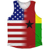 American Flag And Guinea-Bissau Flag Combination Athletic Tank Top by Tribe Lacrosse