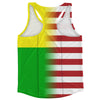 American Flag And Guinea-Bissau Flag Combination Running Racerback Singlet Track Tank Top