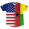 American Flag And Guinea-Bissau Flag Combination Soccer Jersey Made In USA by Tribe Lacrosse