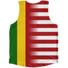 American Flag And Guinea Flag Combination Athletic Tank Top