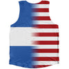 American Flag And Honduras Flag Combination Athletic Tank Top
