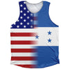 American Flag And Honduras Flag Combination Athletic Tank Top by Tribe Lacrosse