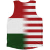 American Flag And Hungary Flag Combination Athletic Tank Top