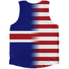 American Flag And Iceland Flag Combination Athletic Tank Top