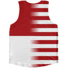 American Flag And Indonesia Flag Combination Athletic Tank Top