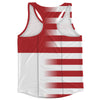 American Flag And Indonesia Flag Combination Running Racerback Singlet Track Tank Top