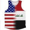 American Flag And Iraq Flag Combination Athletic Tank Top by Tribe Lacrosse