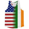 American Flag And Ireland Flag Combination Running Racerback Singlet Track Tank Top by Tribe Lacrosse