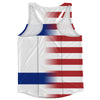 American Flag And Israel Flag Combination Running Racerback Singlet Track Tank Top
