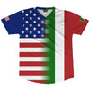 American Flag And Italy Flag Combination Soccer Jersey Made In USA by Tribe Lacrosse