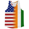 American Flag And Ivory Coast Flag Combination Running Racerback Singlet Track Tank Top by Tribe Lacrosse
