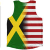 American Flag And Jamaica Flag Combination Athletic Tank Top