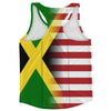 American Flag And Jamaica Flag Combination Running Racerback Singlet Track Tank Top