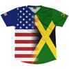 American Flag And Jamaica Flag Combination Soccer Jersey Made In USA by Tribe Lacrosse