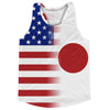 American Flag And Japan Flag Combination Running Racerback Singlet Track Tank Top by Tribe Lacrosse