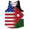 American Flag And Jordan Flag Combination Running Racerback Singlet Track Tank Top by Tribe Lacrosse