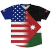 American Flag And Jordan Flag Combination Soccer Jersey Made In USA by Tribe Lacrosse